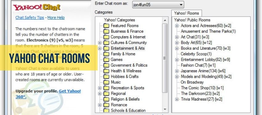 YAHOO CHAT ROOMS