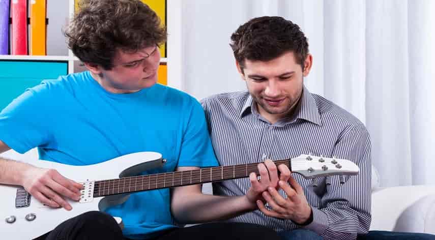playing an instrument