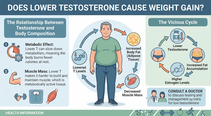 Does Lower Testosterone Cause Weight Gain?