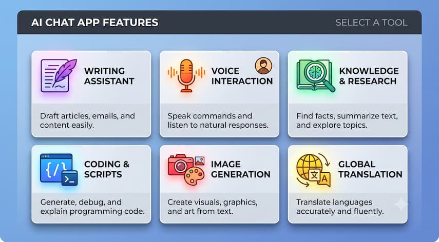 AI Chat App Free Download for Android: What to Know Before You Install One 1 Common features available in AI chat apps for Android